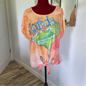 Leoma Lovegrove Top Florida Margarita Size Large Excellent!